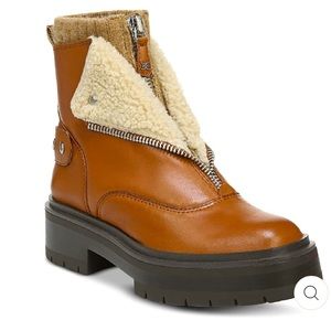 Sam Edelman Linds Zippered Lug Sole Sherpa Chelsea Boot size 7